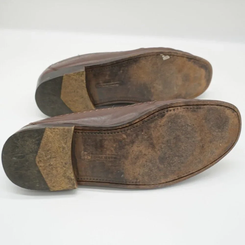 Florsheim Aligator Leather Tassel Dress Loafers Shoes Brown‎ 13D